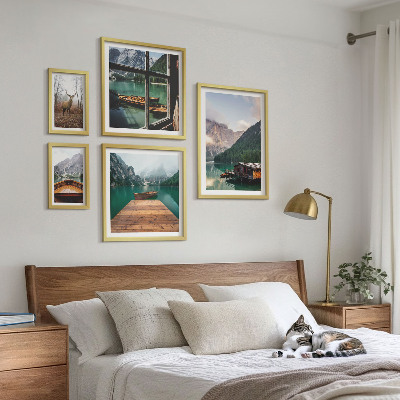 Decorațiune de perete set tablouri Peisaje montane cu lacuri