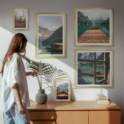 Decorațiune de perete set tablouri Peisaje montane cu lacuri