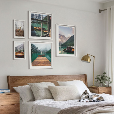 Decorațiune de perete set tablouri Peisaje montane cu lacuri