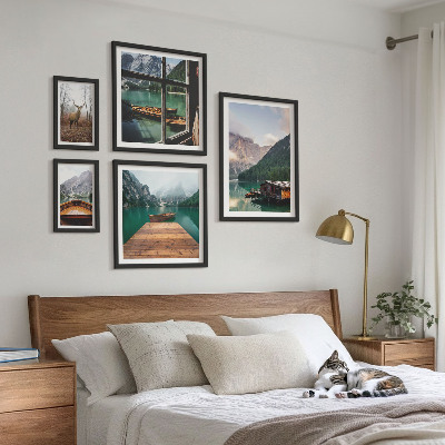 Decorațiune de perete set tablouri Peisaje montane cu lacuri