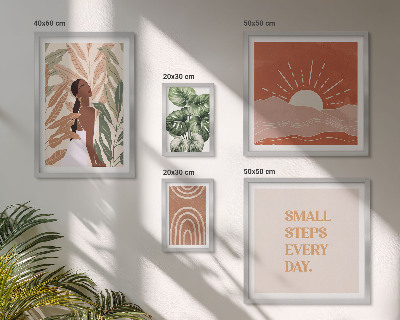 Decorațiune de perete set tablouri Motiv vegetal în stil boho