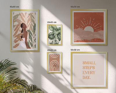 Decorațiune de perete set tablouri Motiv vegetal în stil boho