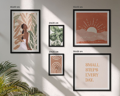 Decorațiune de perete set tablouri Motiv vegetal în stil boho