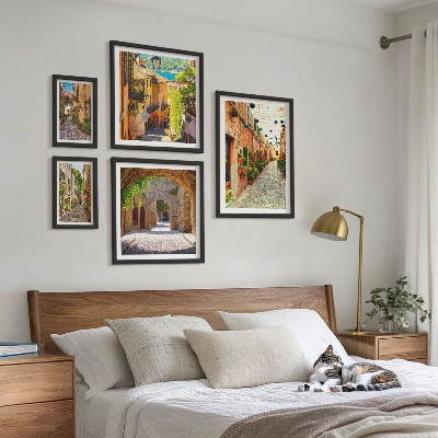 Decorațiune de perete set tablouri Străzile verzi fermecătoare ale orașului