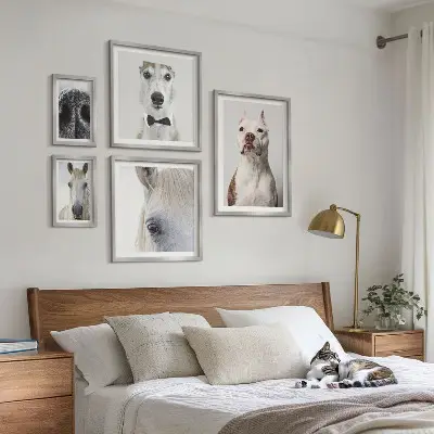 Portrete moderne de animale polyptic înrămat