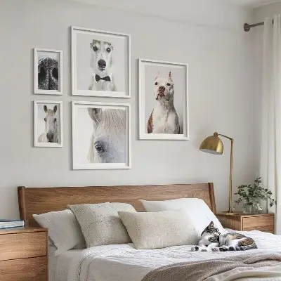 Portrete moderne de animale polyptic înrămat