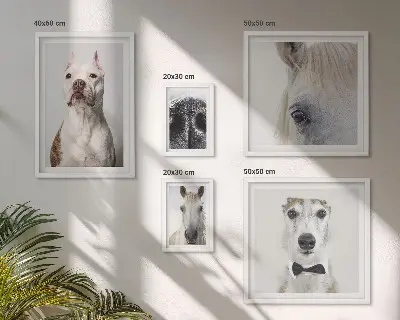 Portrete moderne de animale polyptic înrămat