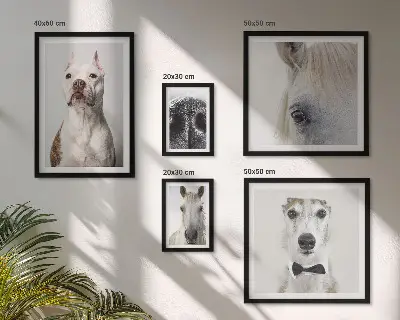 Portrete moderne de animale polyptic înrămat