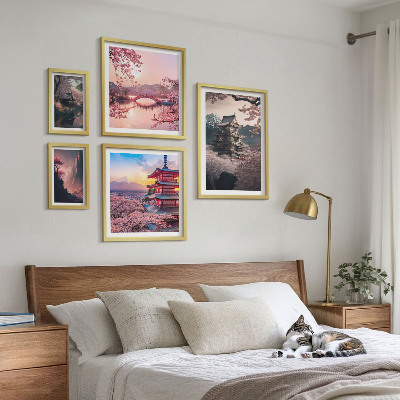 Decorațiune de perete set tablouri Peisaje japoneze cu cireși