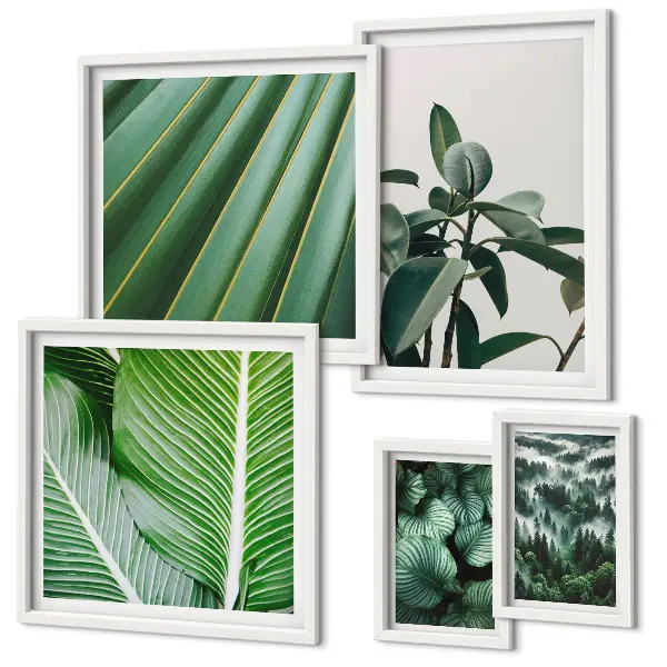 Set de tablouri decorative pentru perete inspirații cu plante tropicale