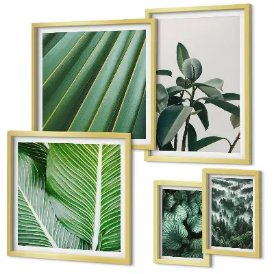 Set de tablouri decorative pentru perete inspirații cu plante tropicale