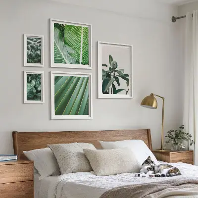 Set de tablouri decorative pentru perete inspirații cu plante tropicale