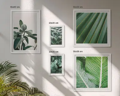 Set de tablouri decorative pentru perete inspirații cu plante tropicale