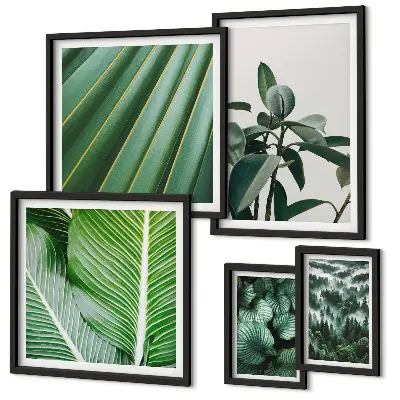 Set de tablouri decorative pentru perete inspirații cu plante tropicale
