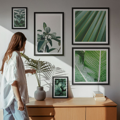 Decorațiune de perete set tablouri Inspirații din plante tropicale