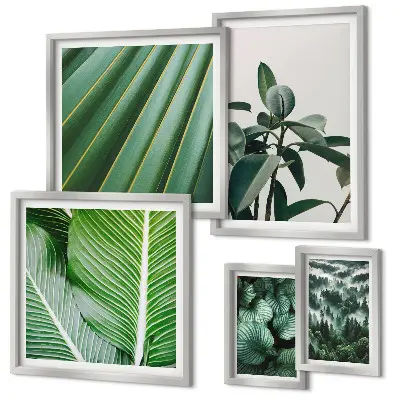 Set de tablouri decorative pentru perete inspirații cu plante tropicale