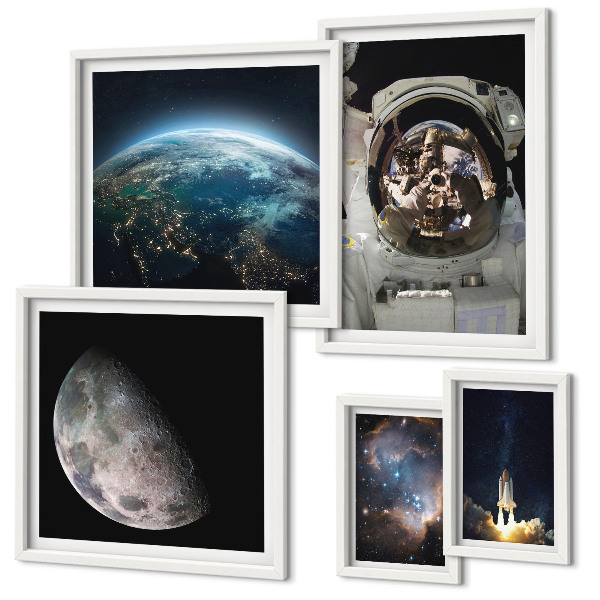 Polyptic înrămat Descoperirile spațiale ale astronauților