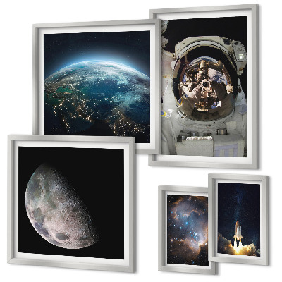 Polyptic înrămat Descoperirile spațiale ale astronauților