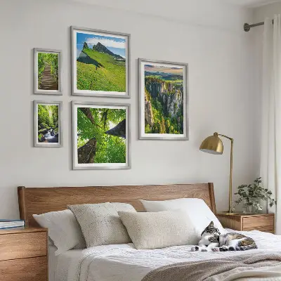 Set tablouri decorative de perete peisaje verzi cu poteci naturale