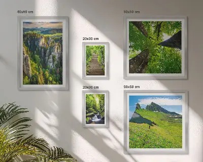 Set tablouri decorative de perete peisaje verzi cu poteci naturale