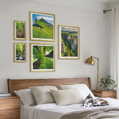 Decorațiune de perete set tablouri Peisaje verzi, poteci naturale