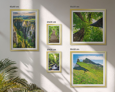 Decorațiune de perete set tablouri Peisaje verzi, poteci naturale