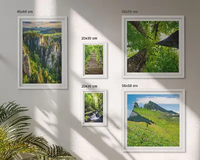 Set tablouri decorative de perete peisaje verzi cu poteci naturale