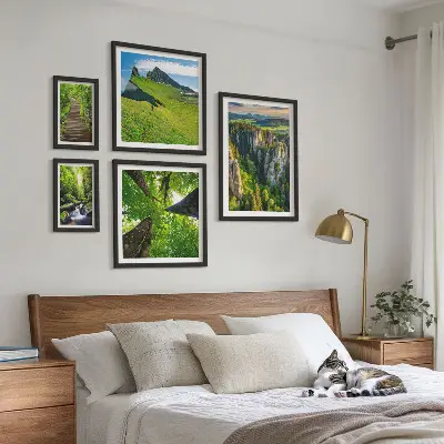 Set tablouri decorative de perete peisaje verzi cu poteci naturale