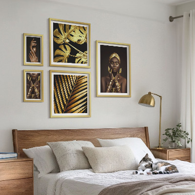 Decorațiune de perete set tablouri Portrete de femei în natură în stil glamour