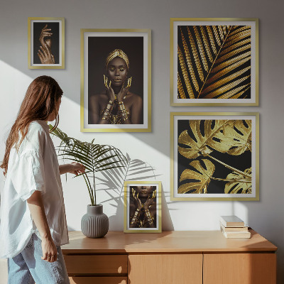 Decorațiune de perete set tablouri Portrete de femei în natură în stil glamour