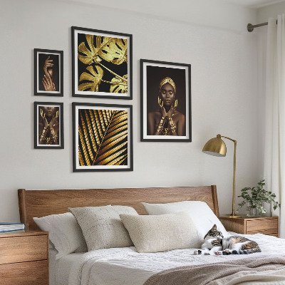 Decorațiune de perete set tablouri Portrete de femei în natură în stil glamour