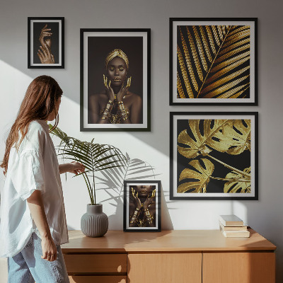 Decorațiune de perete set tablouri Portrete de femei în natură în stil glamour