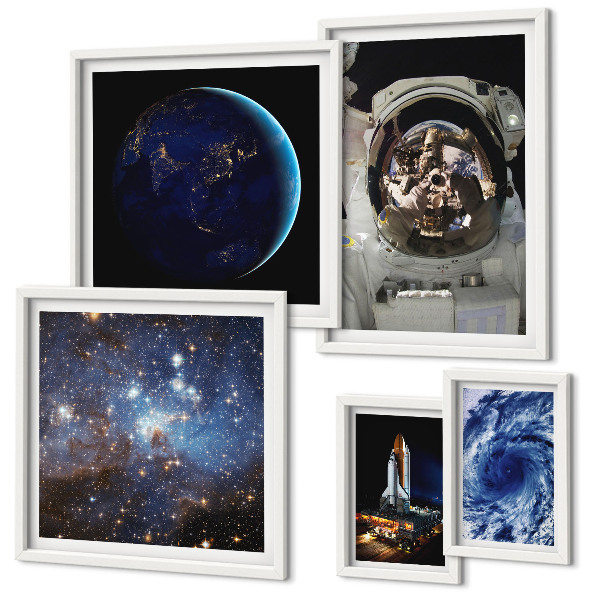 Polyptic înrămat Descoperirile spațiale ale astronauților