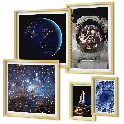 Polyptic înrămat Descoperirile spațiale ale astronauților