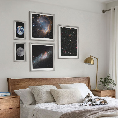 Decorațiune de perete set tablouri Peisaje cosmice ale galaxiei