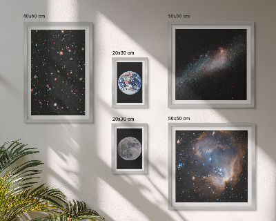Decorațiune de perete set tablouri Peisaje cosmice ale galaxiei