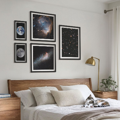 Decorațiune de perete set tablouri Peisaje cosmice ale galaxiei