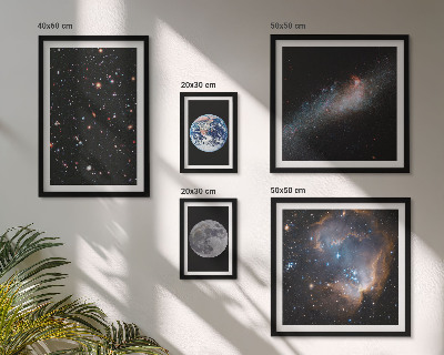 Decorațiune de perete set tablouri Peisaje cosmice ale galaxiei