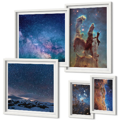 Polyptic înrămat Peisaje cosmice ale galaxiilor