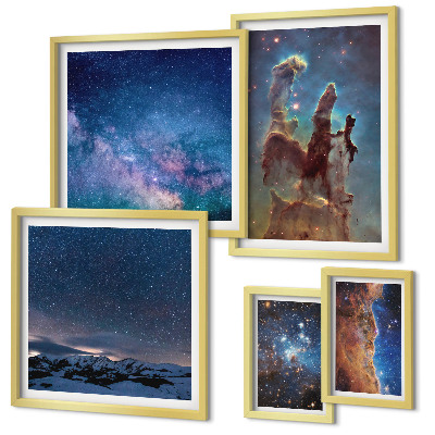 Polyptic înrămat Peisaje cosmice ale galaxiilor