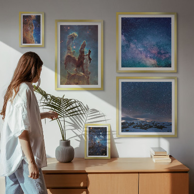 Polyptic înrămat Peisaje cosmice ale galaxiilor