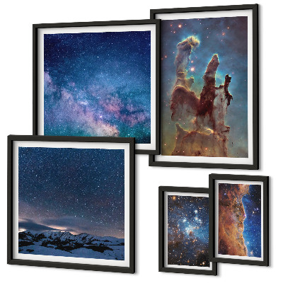 Polyptic înrămat Peisaje cosmice ale galaxiilor