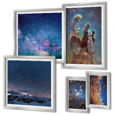 Polyptic înrămat Peisaje cosmice ale galaxiilor
