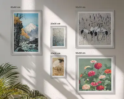 Set de tablouri decorative pentru perete cu peisaje naturale și flori