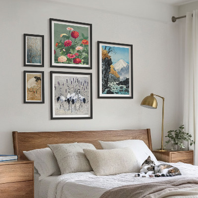 Decorațiune de perete set tablouri Peisaje naturale cu flori