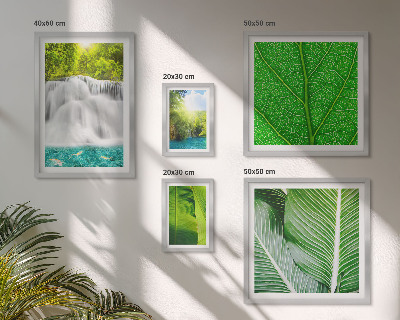 Polyptic înrămat Cascade tropicale de palmieri