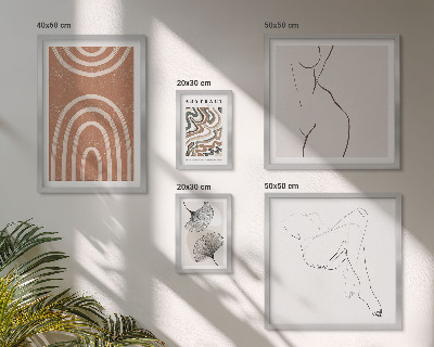 Polyptic înrămat Figuri abstracte elegante