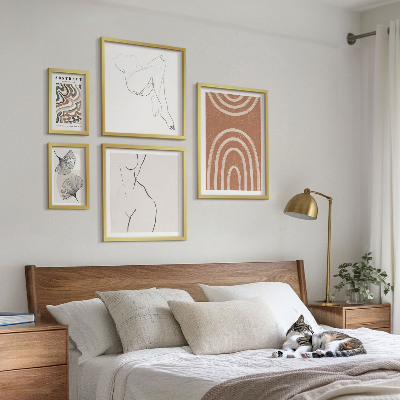 Polyptic înrămat Figuri abstracte elegante