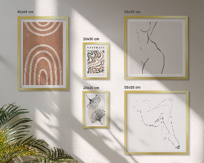 Polyptic înrămat Figuri abstracte elegante