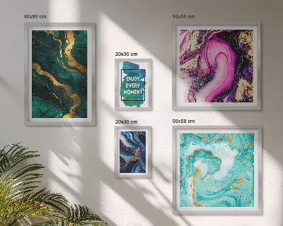 Decorațiune de perete set tablouri Modele abstracte cu verde și violet